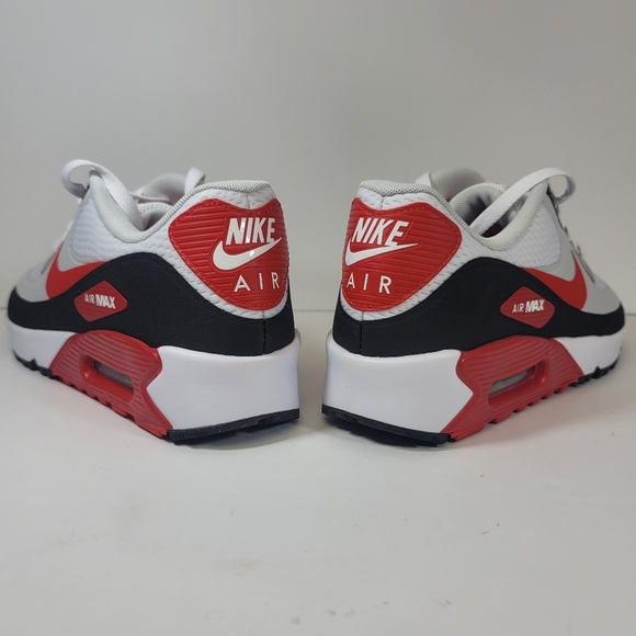 Mens Size Nike Air Max 90 G White/University Red-Black DX5999 162 Golf Shoes - Picture 8 of 10